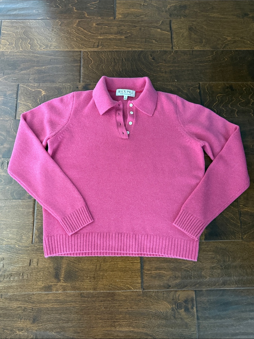 Alex Mill Women’s Pink Polo Collar Cashmere Sweater